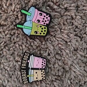 Best Friend Boba Croc Charms 2 Pieces